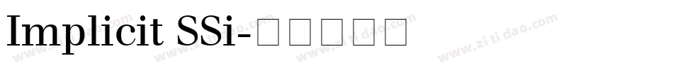 Implicit SSi字体转换